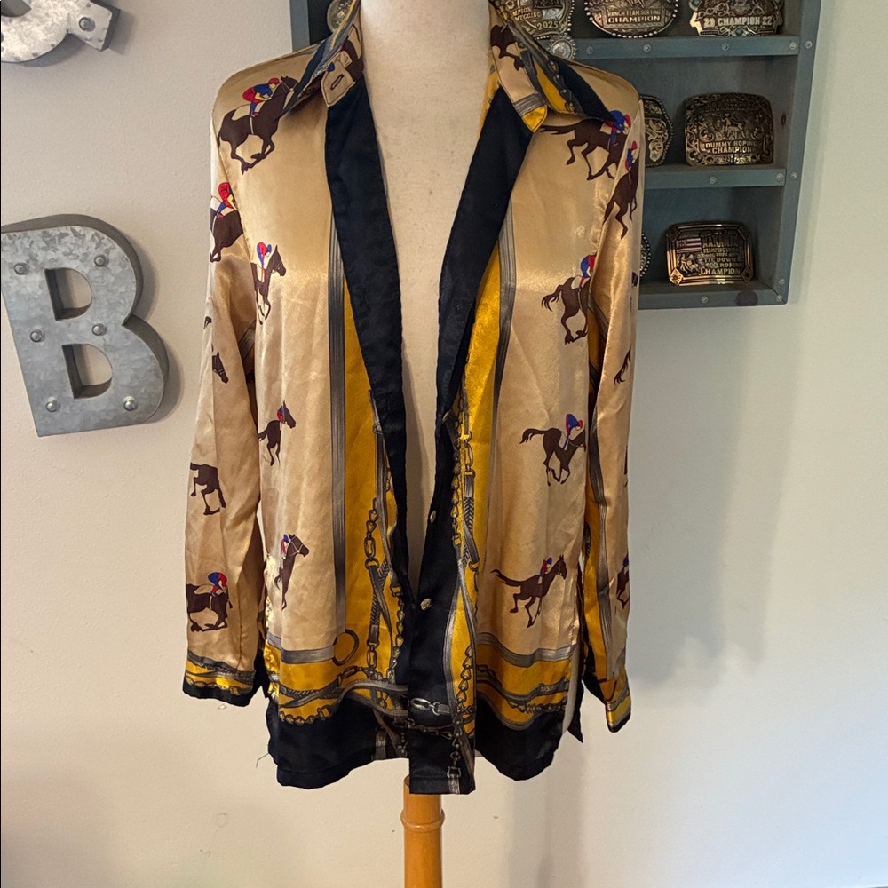 Elegant Horse Print Women's Jacket